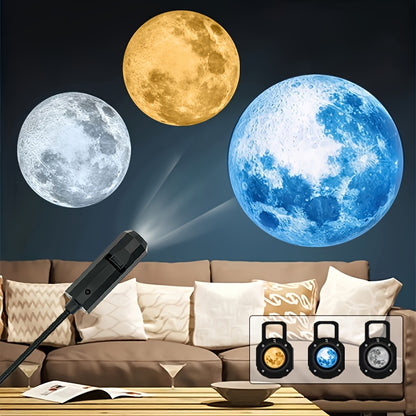 Rotatable Moon Lamp Projector